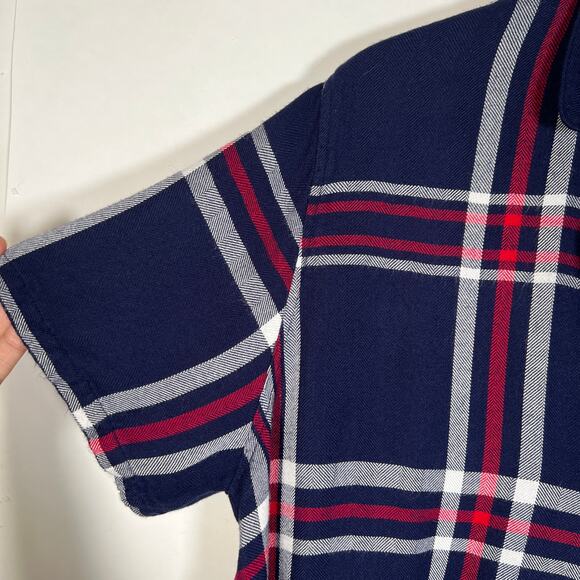 Rails Plaid Midnight White Cherry PJ Pajama Set Short M/L Soft Loungewear - Picture 5 of 12